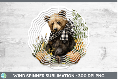 Bear Wind Spinner Animals Autumn Pumpkin Sublimation Spinner