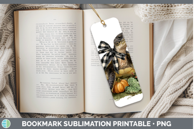 Sea Turtle Bookmark Animals Autumn Pumpkin Sublimation Print