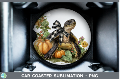 Sea Turtle Car Coaster Animals Autumn Pumpkin Sublimation Dr