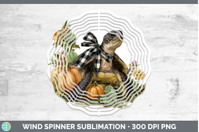 Sea Turtle Wind Spinner Animals Autumn Pumpkin Sublimation S