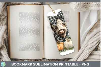 Highland Cow Bookmark Animals Autumn Pumpkin Sublimation Pri