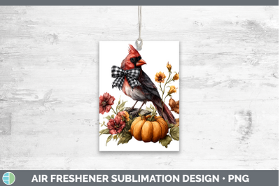 Cardinal Air Freshener Animals Autumn Pumpkin Sublimation Ca