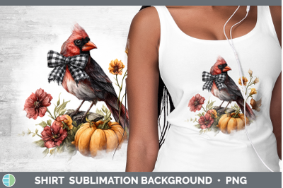 Cardinal Shirt Animals Autumn Pumpkin Sublimation Background