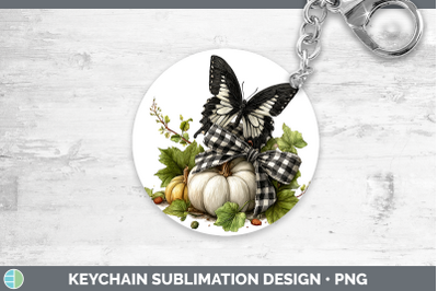 Butterfly Keychain Animals Autumn Pumpkin Sublimation Keyrin