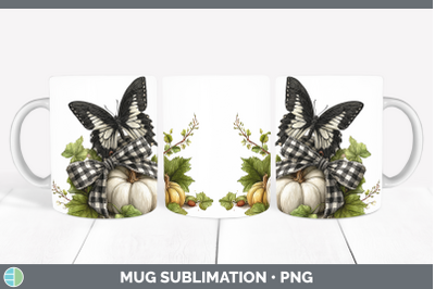 Butterfly Mug Wrap Animals Autumn Pumpkin Sublimation Coffee