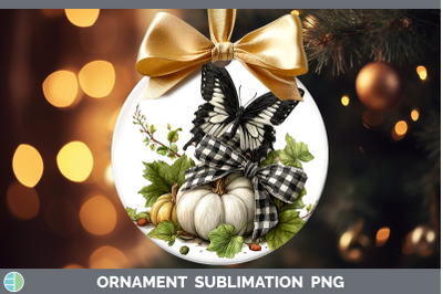 Butterfly Ornament Animals Autumn Pumpkin Sublimation Bauble