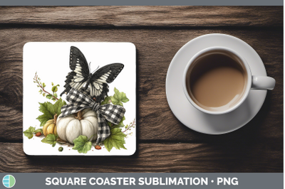 Butterfly Square Coaster Animals Autumn Pumpkin Sublimation