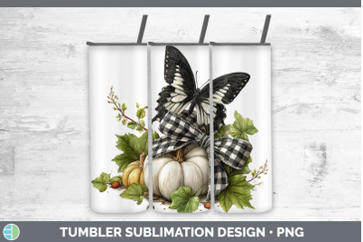 Butterfly Tumbler Animals Autumn Pumpkin Sublimation 20 oz S