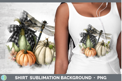 Dragonfly Shirt Animals Autumn Pumpkin Sublimation Backgroun