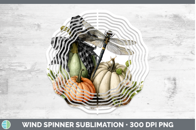 Dragonfly Wind Spinner Animals Autumn Pumpkin Sublimation Sp