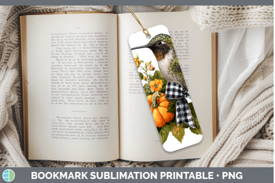 Hummingbird Bookmark Animals Autumn Pumpkin Sublimation Prin