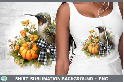 Hummingbird Shirt Animals Autumn Pumpkin Sublimation Backgro