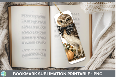 Owl Bookmark Animals Autumn Pumpkin Sublimation Printable De