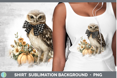 Owl Shirt Animals Autumn Pumpkin Sublimation Background Desi
