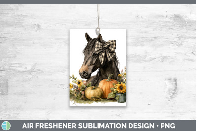Horse Air Freshener Animals Autumn Pumpkin Sublimation Car S