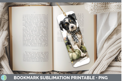 Puppy Bookmark Animals Autumn Pumpkin Sublimation Printable