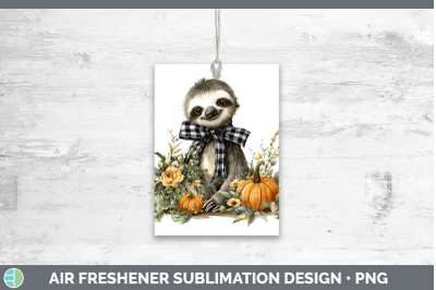 Sloth Air Freshener Animals Autumn Pumpkin Sublimation Car S