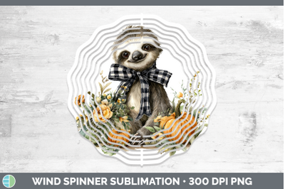 Sloth Wind Spinner Animals Autumn Pumpkin Sublimation Spinne