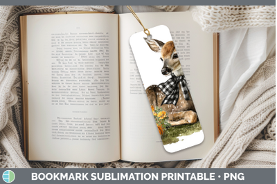 Deer Bookmark Animals Autumn Pumpkin Sublimation Printable D