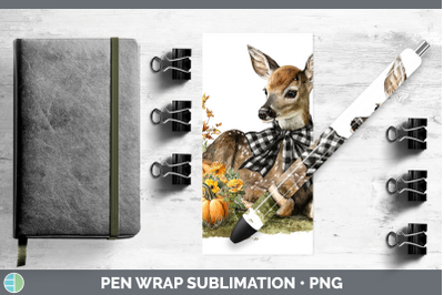 Deer Pen Wrap Animals Autumn Pumpkin Sublimation Pen Designs