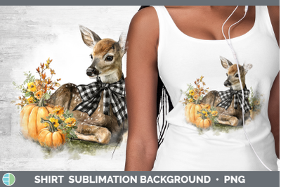 Deer Shirt Animals Autumn Pumpkin Sublimation Background Des