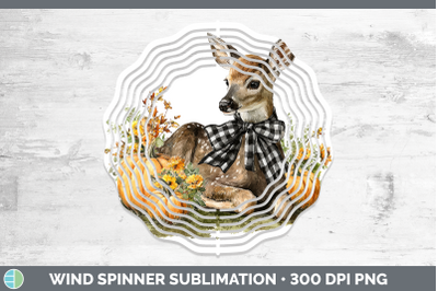 Deer Wind Spinner Animals Autumn Pumpkin Sublimation Spinner