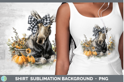 Moose Shirt Animals Autumn Pumpkin Sublimation Background De