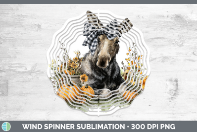 Moose Wind Spinner Animals Autumn Pumpkin Sublimation Spinne
