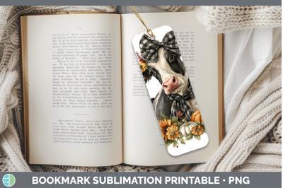 Cow Bookmark Animals Autumn Pumpkin Sublimation Printable De
