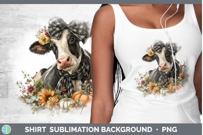 Cow Shirt Animals Autumn Pumpkin Sublimation Background Desi