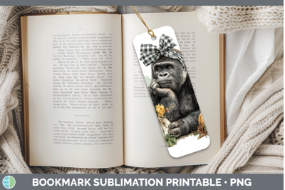 Gorilla Bookmark Animals Autumn Pumpkin Sublimation Printabl