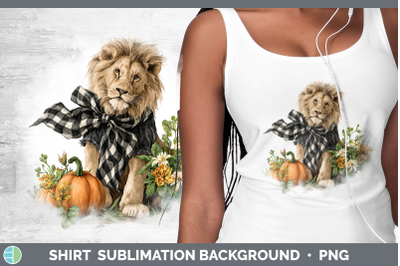 Lion Shirt Animals Autumn Pumpkin Sublimation Background Des