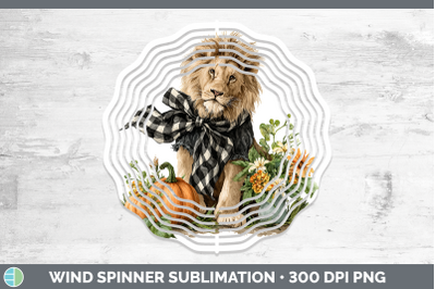 Lion Wind Spinner Animals Autumn Pumpkin Sublimation Spinner