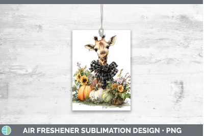 Giraffe Air Freshener Animals Autumn Pumpkin Sublimation Car