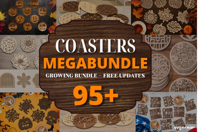Wooden Coasters Laser Cut Megabundle