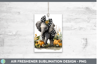 Elephant Air Freshener Animals Autumn Pumpkin Sublimation Ca