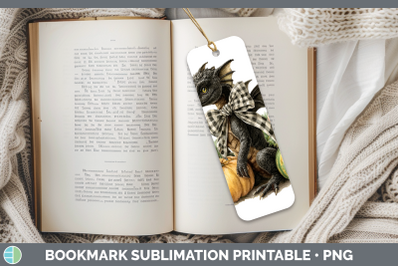 Dragon Bookmark Animals Autumn Pumpkin Sublimation Printable