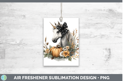Unicorn Air Freshener Animals Autumn Pumpkin Sublimation Car