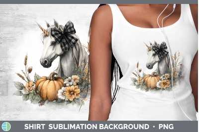 Unicorn Shirt Animals Autumn Pumpkin Sublimation Background