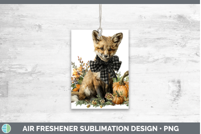 Fox Air Freshener Animals Autumn Pumpkin Sublimation Car Sce