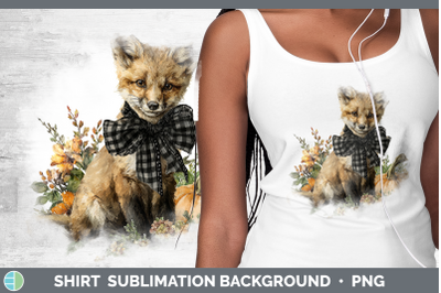 Fox Shirt Animals Autumn Pumpkin Sublimation Background Desi