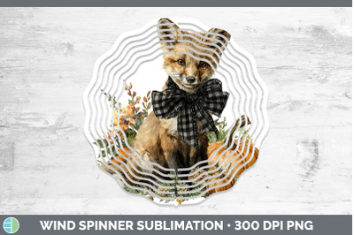 Fox Wind Spinner Animals Autumn Pumpkin Sublimation Spinner