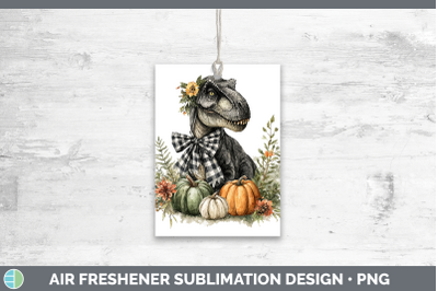 Dinosaur Air Freshener Animals Autumn Pumpkin Sublimation Ca