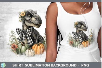 Dinosaur Shirt Animals Autumn Pumpkin Sublimation Background