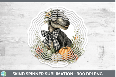Dinosaur Wind Spinner Animals Autumn Pumpkin Sublimation Spi