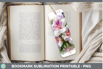 Azalea Bookmark Flowers 01 Rainbow Summer Sublimation Printa