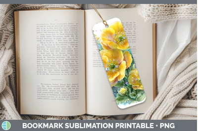 Buttercup Bookmark Flowers 01 Rainbow Summer Sublimation Pri
