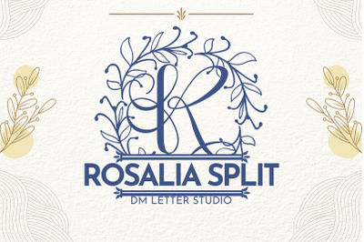 Rosalia Wreath Split Monogram