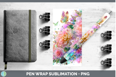 Chrysanthemum Pen Wrap Flowers 01 Rainbow Summer Sublimation