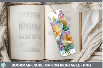 Freesia Bookmark Flowers 01 Rainbow Summer Sublimation Print